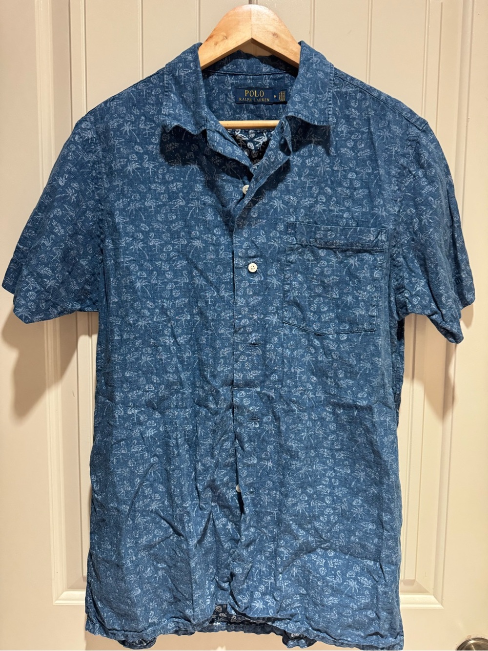 Polo by Ralph Lauren Indigo Blue Short-Sleeve Button-Down Shirt